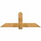 Ekena Millwork Eugene Rough Sawn Timber Gable Bracket, Western Red Cedar, 60"W x 22"H x 2"D x 6"F, 9/12 Pitch GBW060X22X0206EUG00RWR - alternate 1